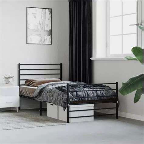 vidaxl solid metal single bed